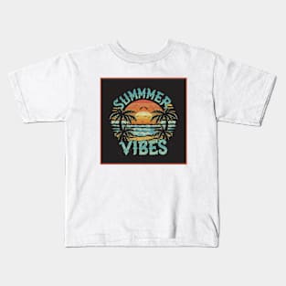 Summer vibes tropica beach Kids T-Shirt